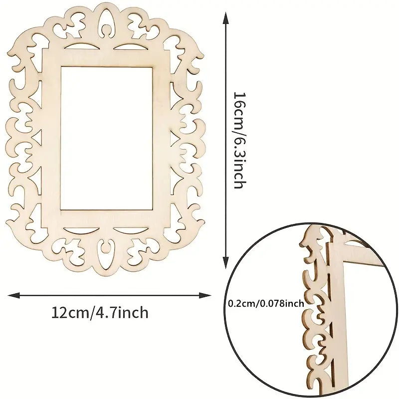 Large wooden frame embellishment