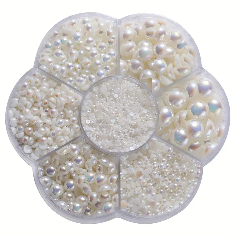 Half Round Pearls and Gemstones