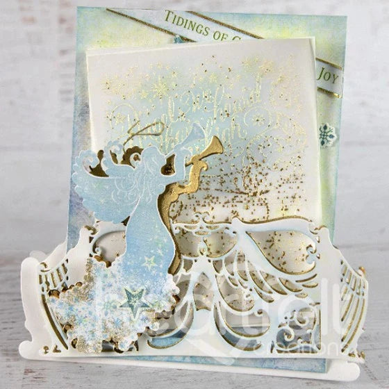 Starry Noel Angel Cling Stamp Set And Die COMBO