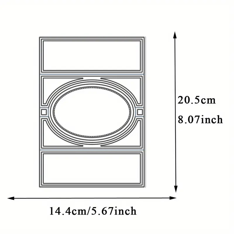 Double Fold Oval Card Die #3