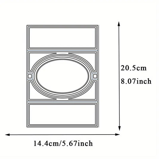 Double Fold Oval Card Die #3