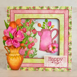 Tulip Bouquet Cling Stamp Set and Die COMBO