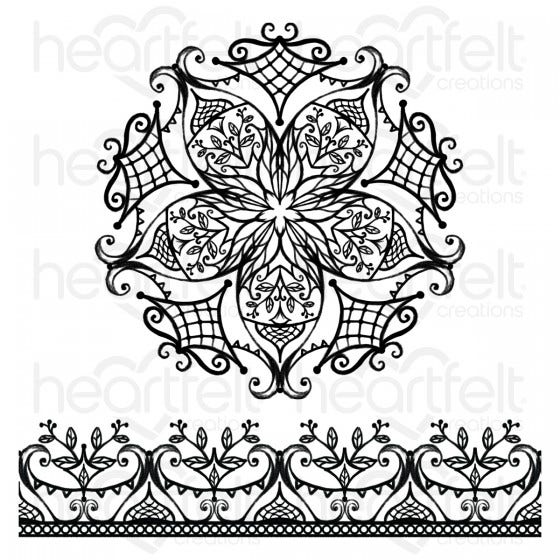 Bursting Bloom Mosaics Cling Stamp Set And Die COMBO