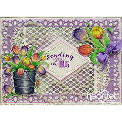 Tulip Bouquet Cling Stamp Set and Die COMBO