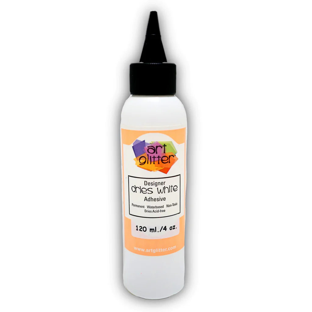 Art Glitter Glue Dries White