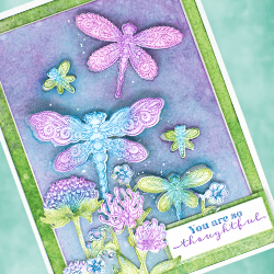 Daydream Florals Cling Stamp Set and Die COMBO