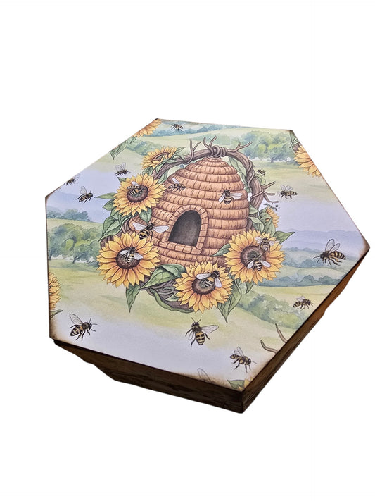 Bee-utiful Memories
Exploding Photo Box & Hexagon Accordion Journal Class