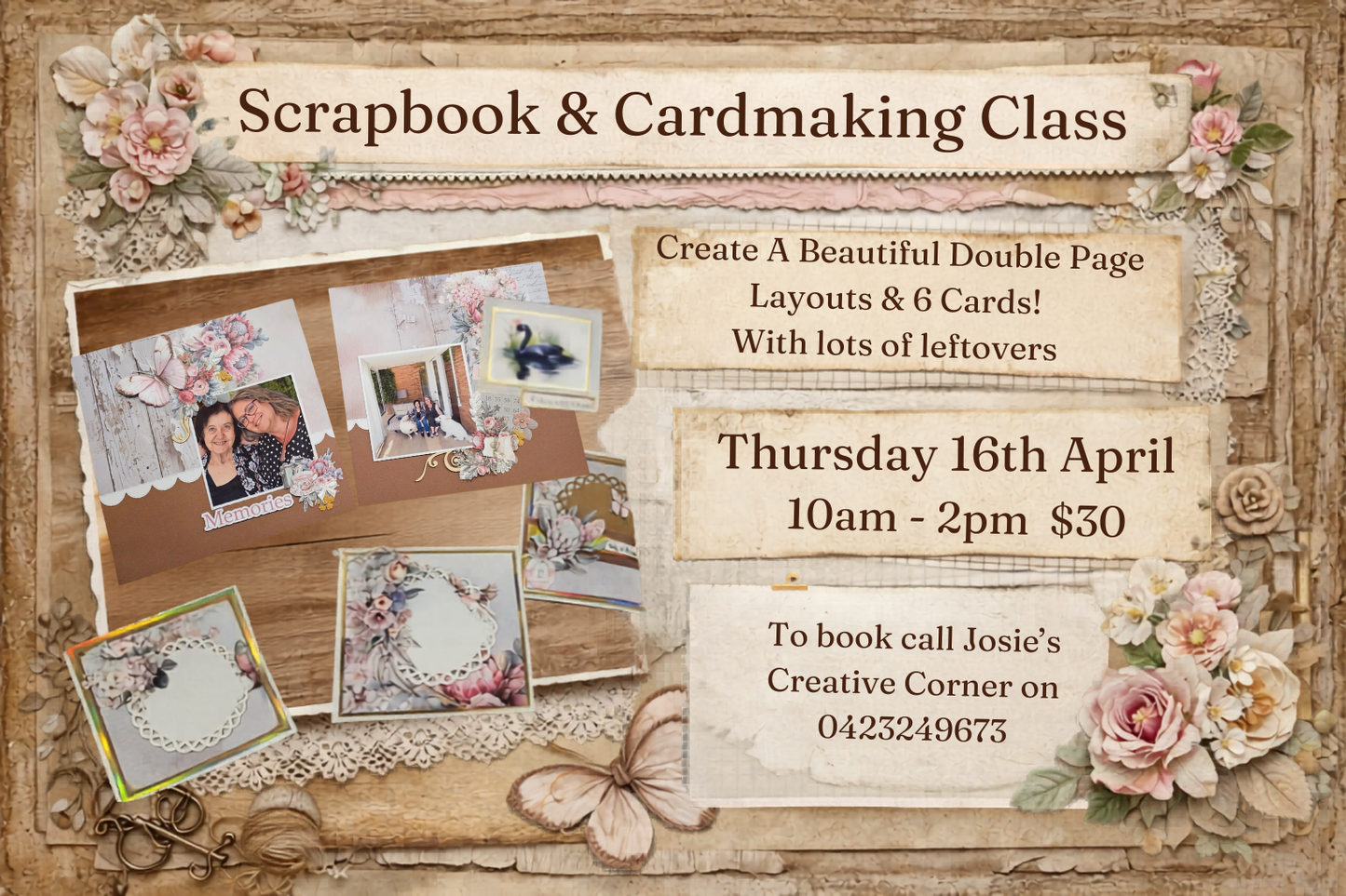 Beautiful Memories – Double Page Layout & 6 Cards Class