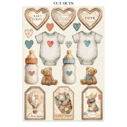 Stamperia Junk Journal Stickers, Cut-Outs, Backgrounds - Baby SBJK12