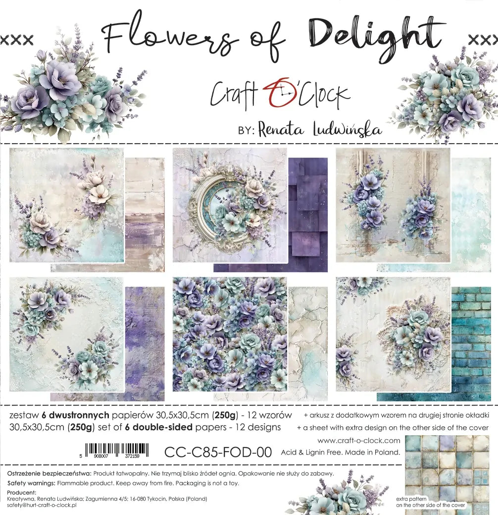 Craft O'Clock - Flowers of Delight - 12x12 Collection Pack