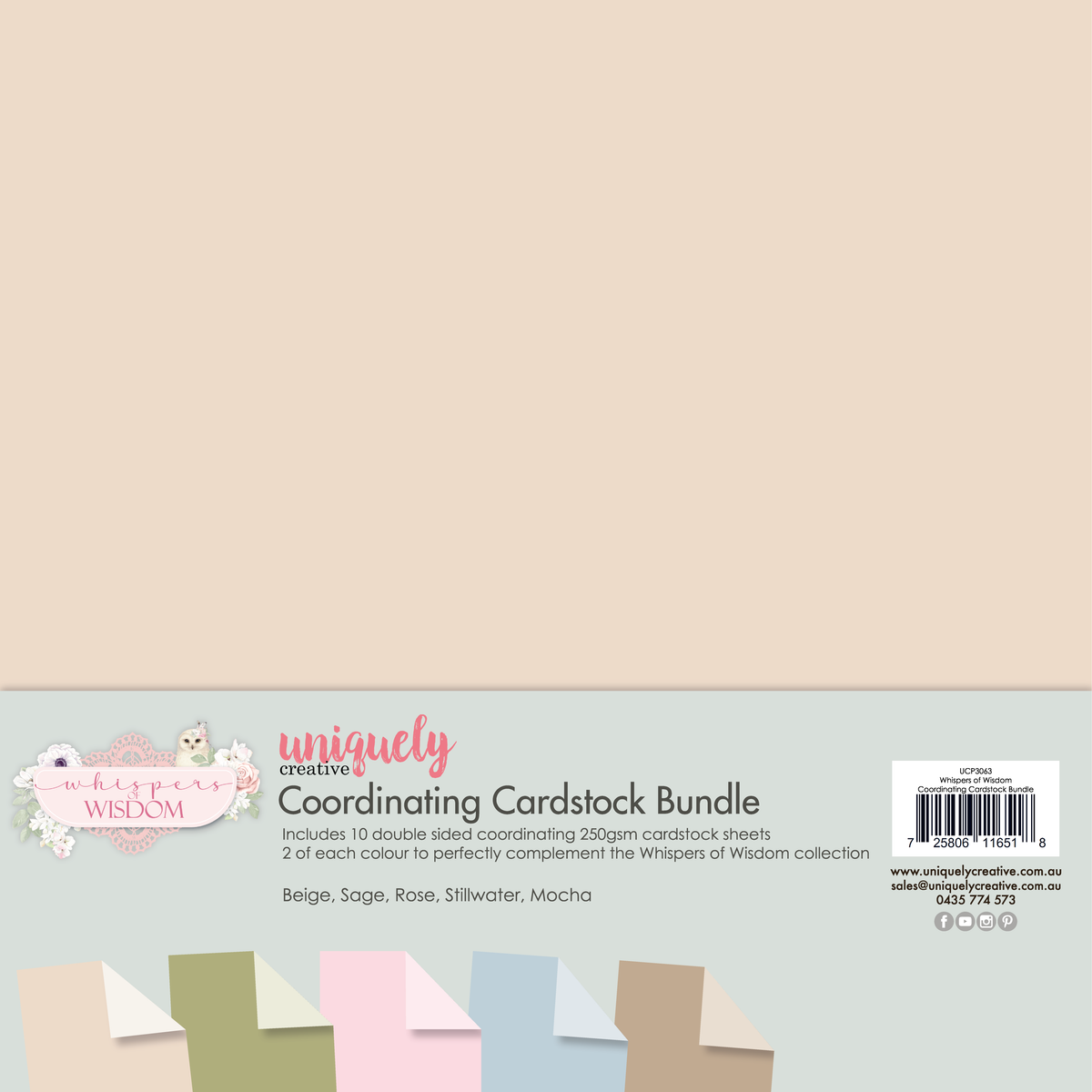 Whisper Wisdom coordinating cardstock bundle