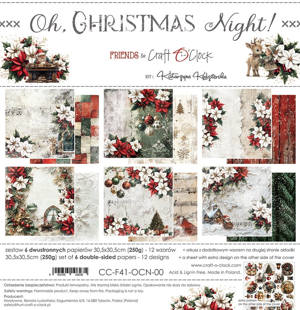 Friends & Craft O'Clock OH, CHRISTMAS NIGHT! 12x12" Paper Pack