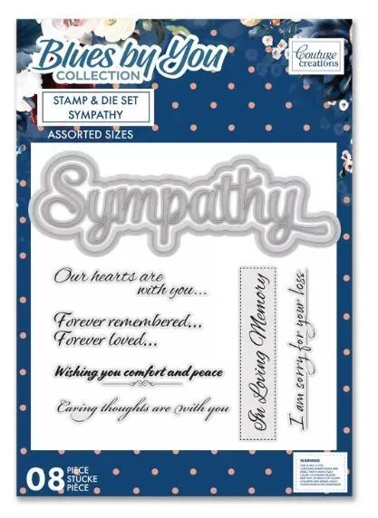 Couture Creations Blues by You - Stamp & Die Set - Sympathy (8PC)