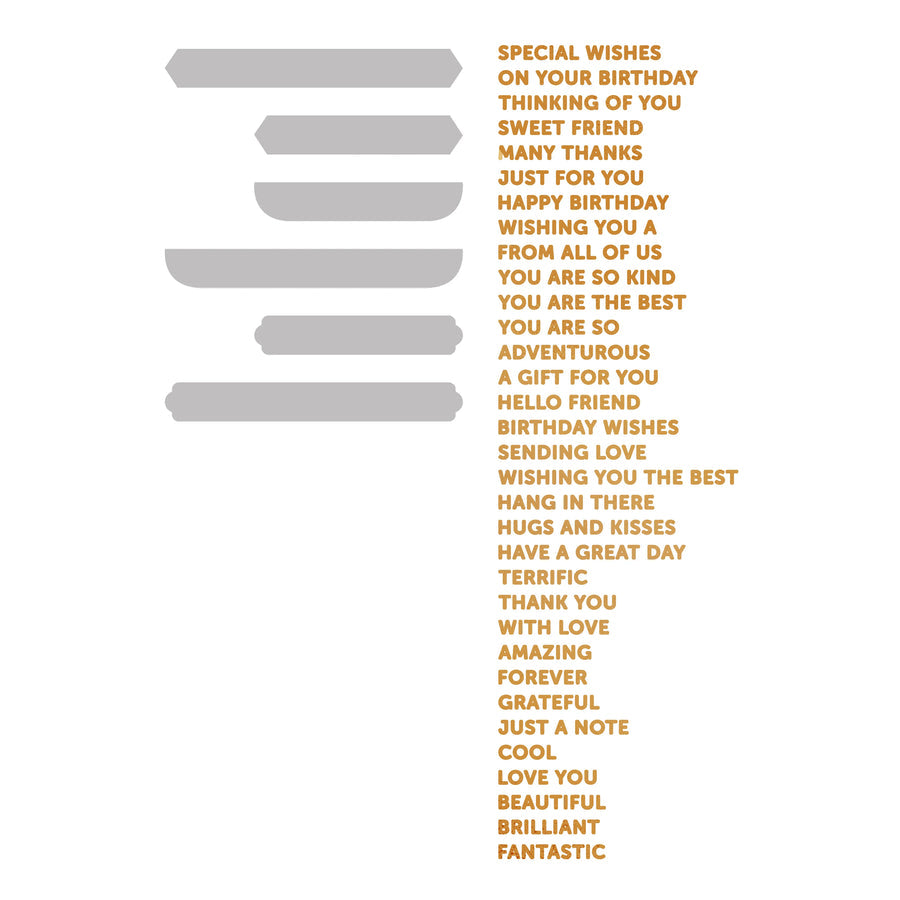 Sending Love Hotfoil Stamp and Die Set 36pc : Elegance Collection