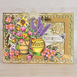 Tulip Bouquet Cling Stamp Set and Die COMBO