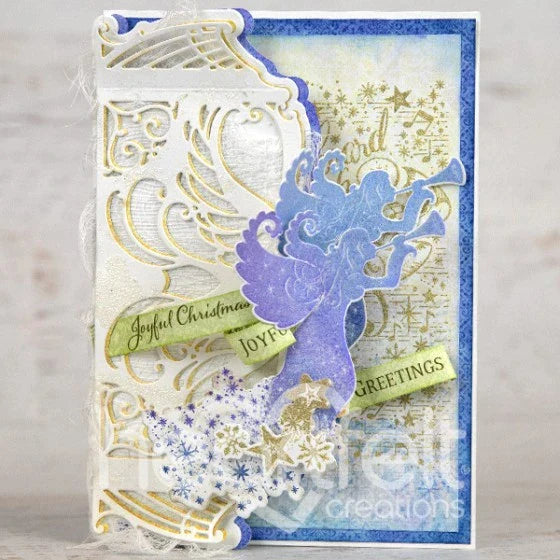 Starry Noel Angel Cling Stamp Set And Die COMBO