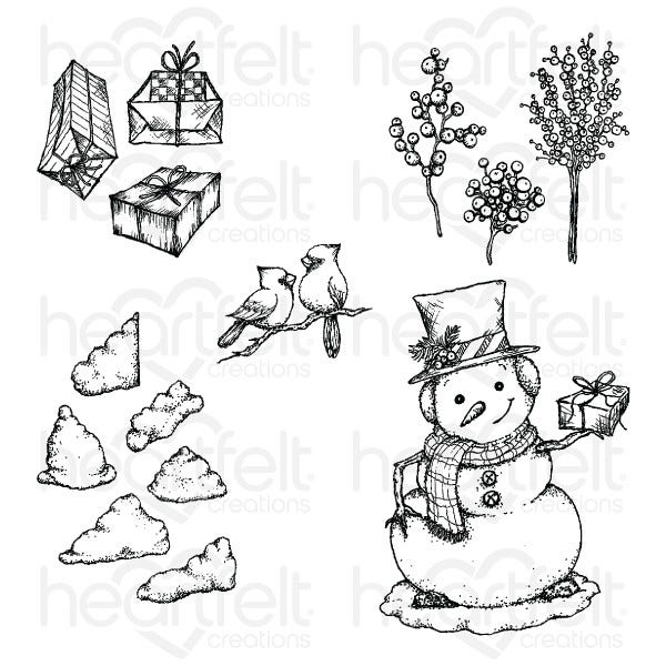 Countryside Winter 'scapes Cling Stamp Set And Die COMBO