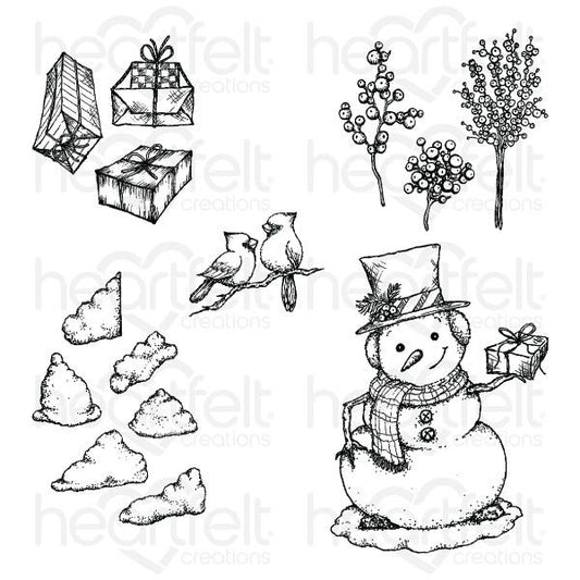 Countryside Winter 'scapes Cling Stamp Set And Die COMBO