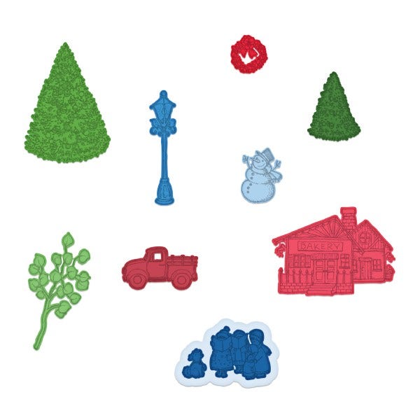 Festive Winterscapes Cling Stamp Set And Die COMBO