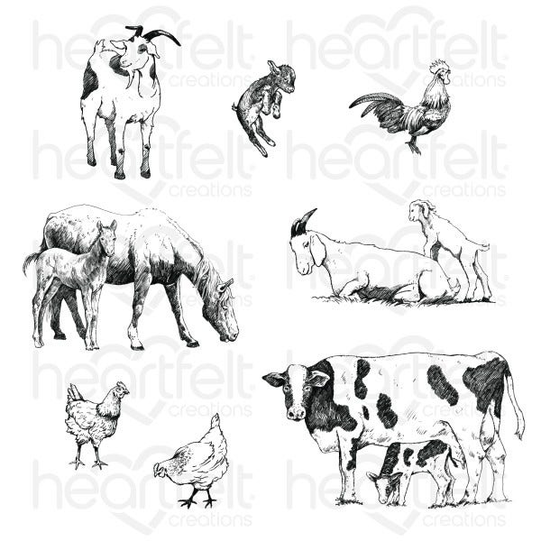Happy Meadows Cling Stamp Set