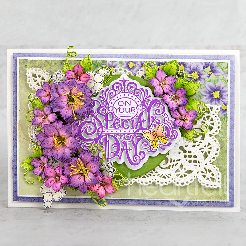 Fancy Special Day Cling Stamp Set And Die COMBO
