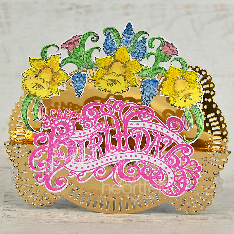 Elaborate Birthday Cling Stamp Set and Die COMBO