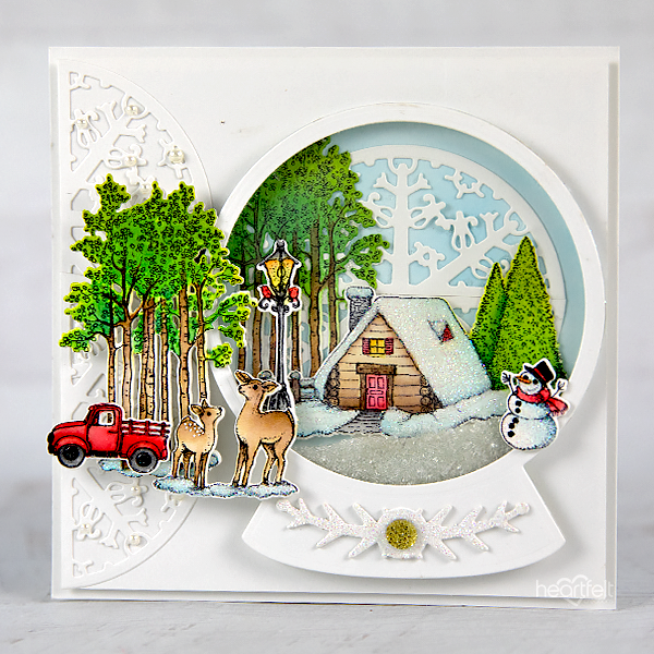 Woodsy Winterscapes Cling Stamp Set and Die COMBO