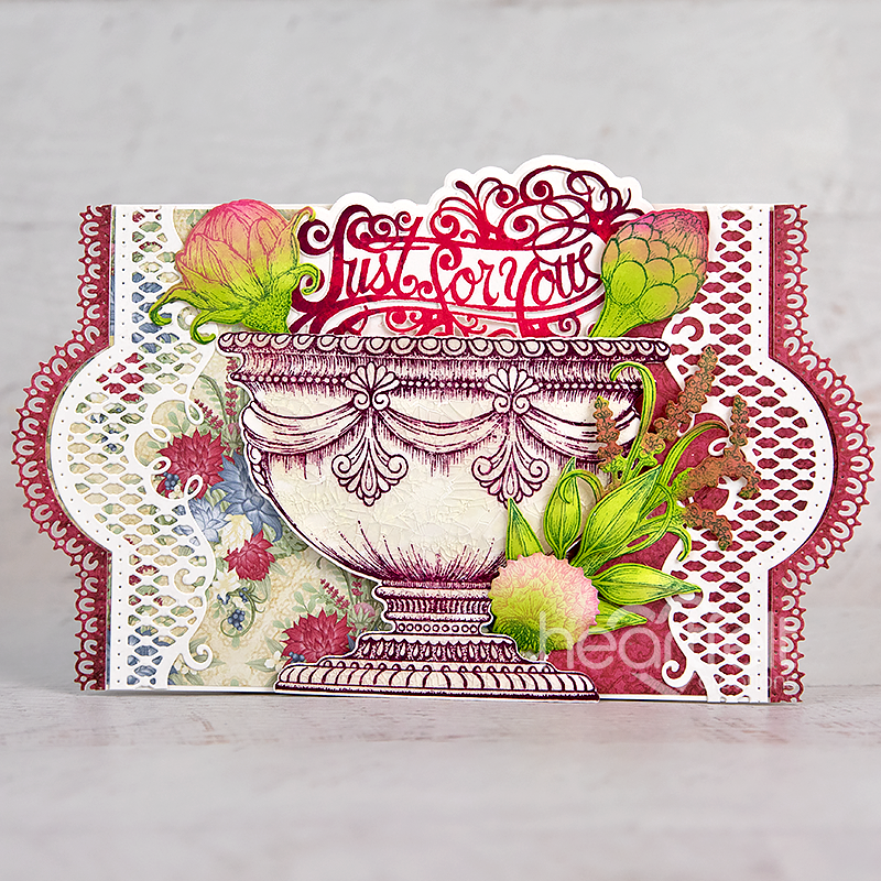 Ornate Just for You Cling Stamp Set And Die COMBO