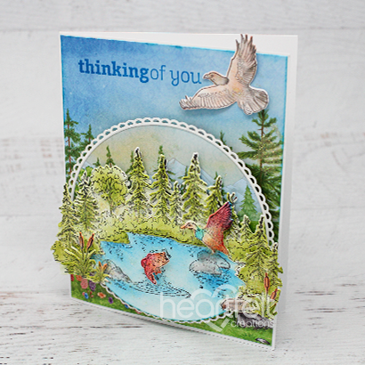 Create a 'scape Trout Lake Cling Stamp Set and Die COMBO