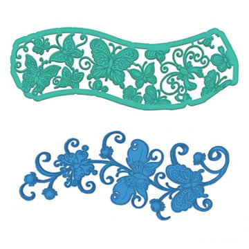 Butterfly Dreams Border Cling Stamp Set and Die COMBO