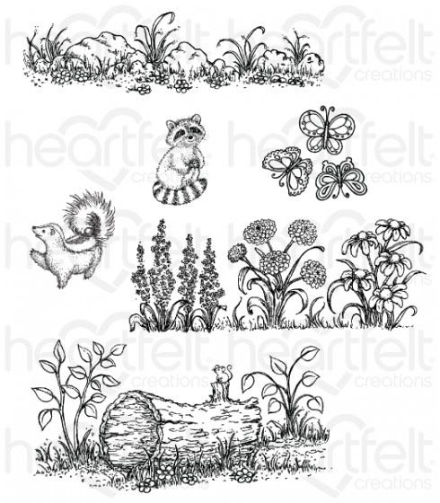 Woodsy Wonderland Cling Stamp Set and Die COMBO