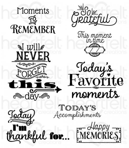 Today's Quotes Cling Stamp Set