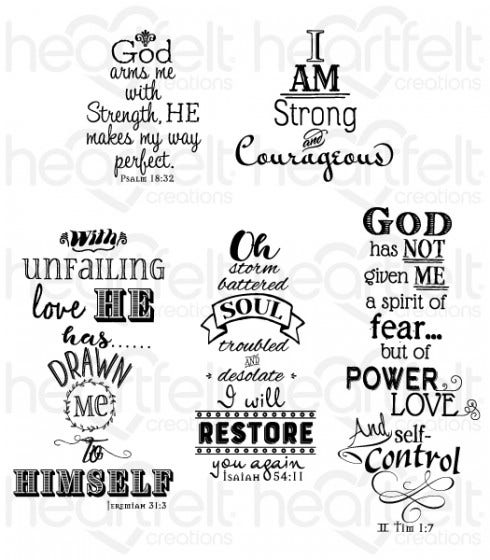 Words Of Encouragement Cling Stamp Set