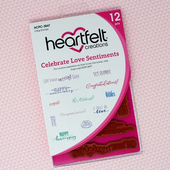 Celebrate Love Sentiments Cling Stamp Set