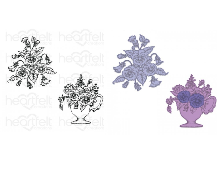 Burst of Spring Cling Stamp Set And Die COMBO
