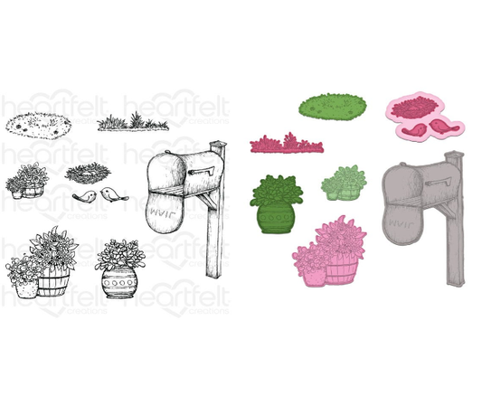 Cottage Summer 'scapes Cling Stamp Set And Die COMBO