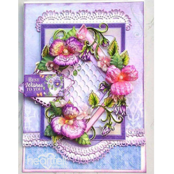 Petite Pansy Frame Cling Stamp Set and Die COMBO