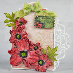 Blazing Poppy Petals Cling Stamp Set