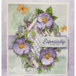 Petite Pansy Frame Cling Stamp Set and Die COMBO