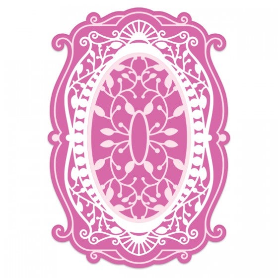 Fancy Classic Oval Frame Die