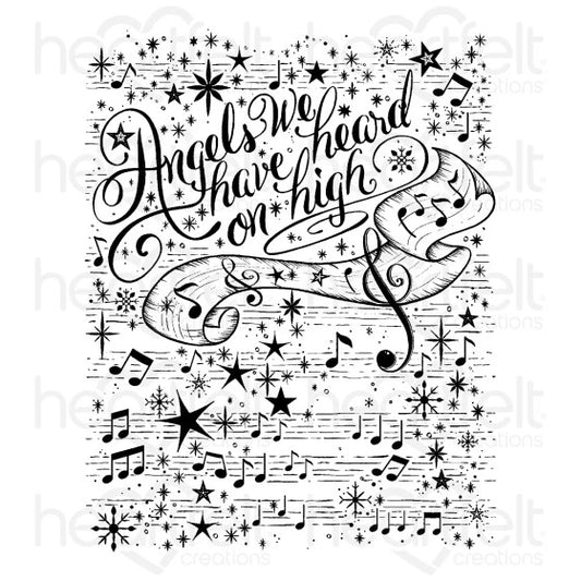 Joyous Noel Background Cling Stamp Set
