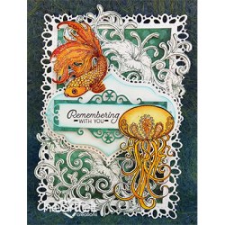 Under the Sea Coral Cling Stamp Set And Die COMBO