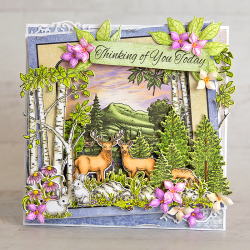 Woodsy Treescape Cling Stamp Set