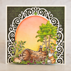 Woodsy Wonderland Cling Stamp Set and Die COMBO