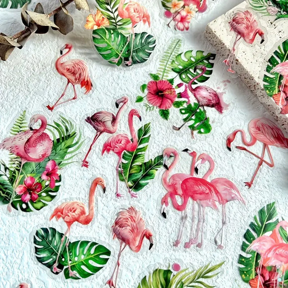 Flamingo Clear Stickers