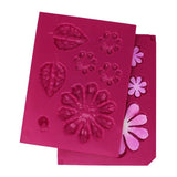 Large Garden Zinnia Cling Stamp Set, Die and Mold COMBO