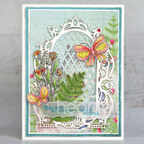 Floral Butterfly Accents Cling Stamp Set And Die COMBO