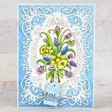 Delightful Daffodil & Butterfly Cling Stamp Set and Die COMBO