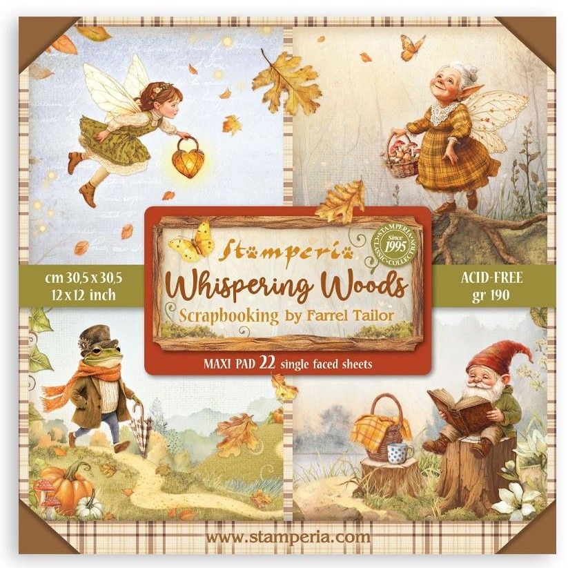 Stamperia - Whispering Woods - 12"x12" Single-sided Paper Pad