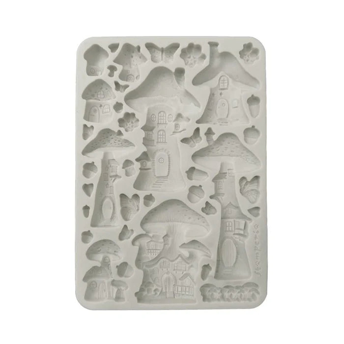 STAMPERIA SILICONE MOLD A5 HIDDEN GROVE MUSHROOM HOUSE-